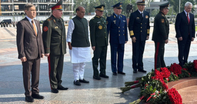 Rajnath Singh lays wreath at Victory Square in Kyrgyzstan ahead of SCO meet