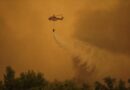 Two firefighting helicopters collide while battling wildfire in Greece